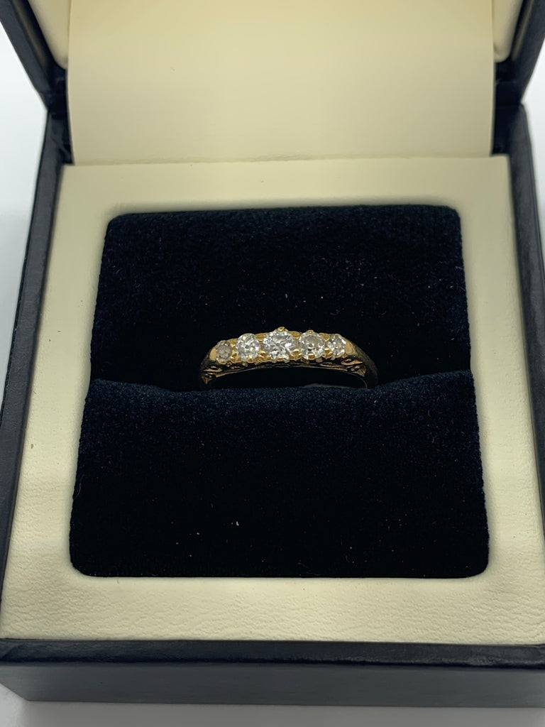 18ct yellow Gold five stone Diamond ring