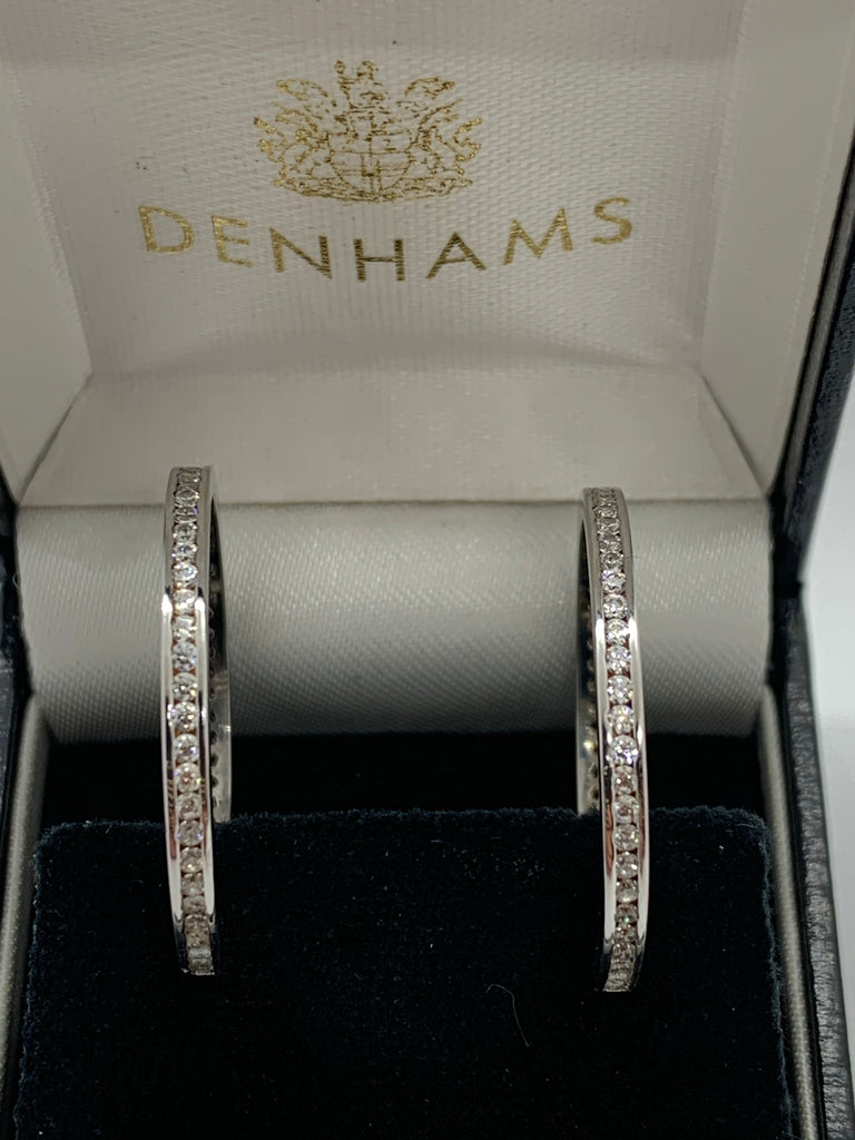 Real Effect silver hoop Earrings