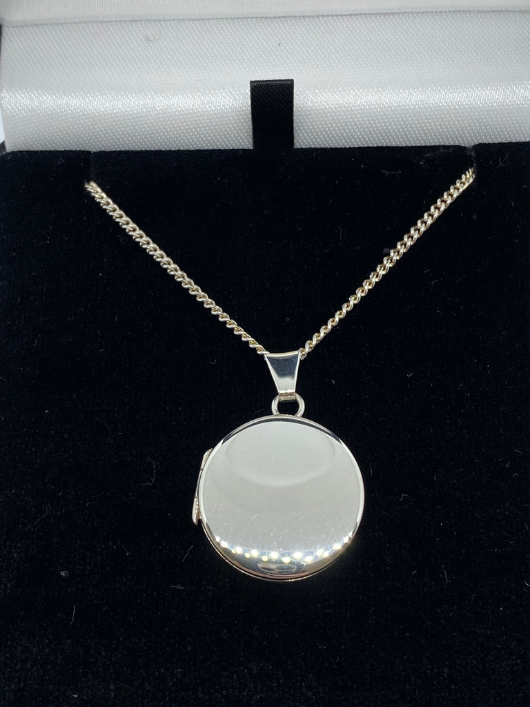 Sterling silver locket and chain